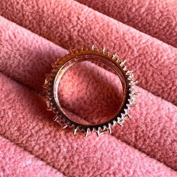 Park Lane Jewelry "Envy" Rose Gold Plated Ring Size 7 W/ Champagne CZ Stones - Picture 7 of 9